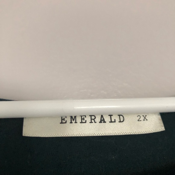 Emerald Brand Dark Green Tunic Top 2X - Picture 5 of 12